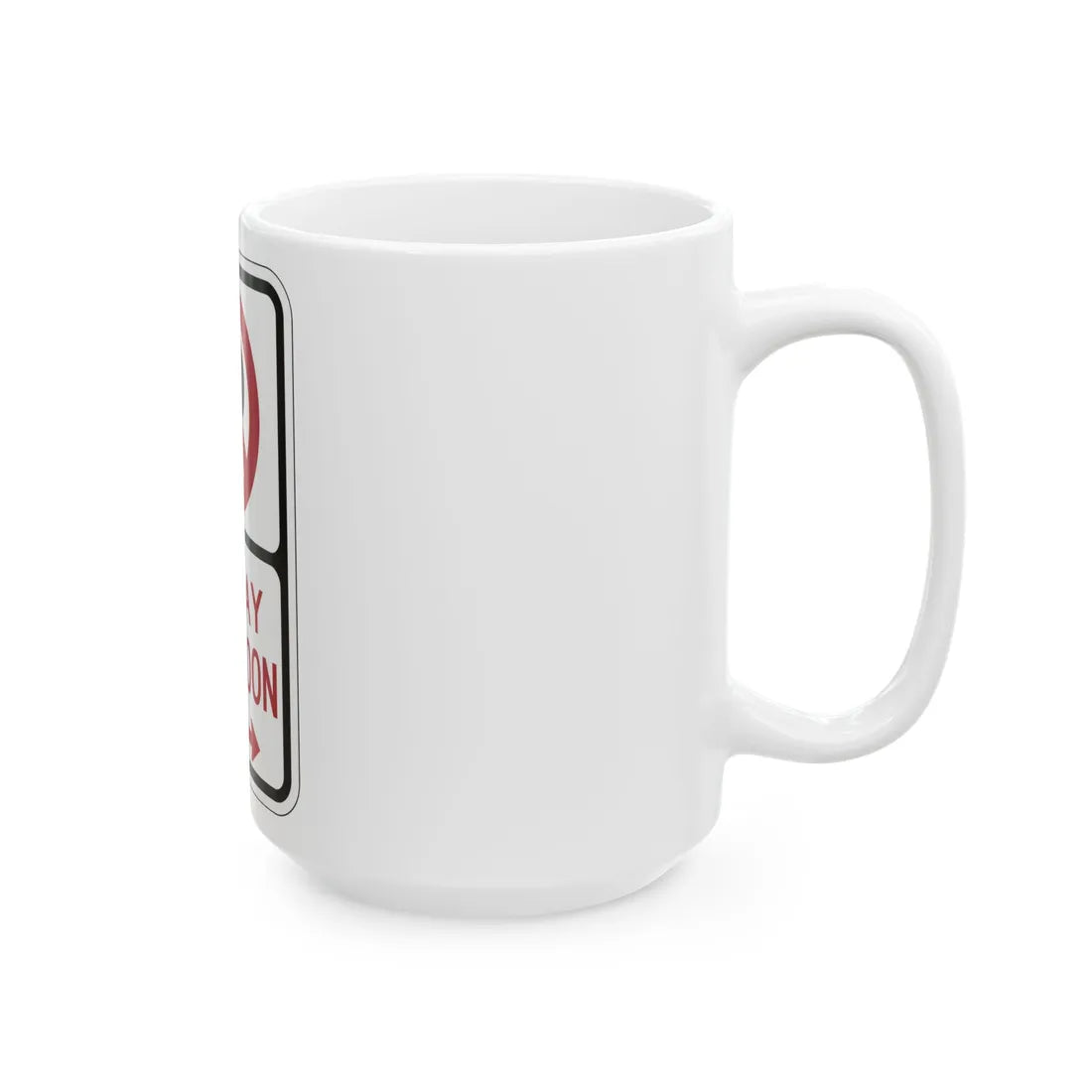 PBOT Road sign P1265D (Oregon) (Road Sign) White Coffee Mug - Go Mug Yourself