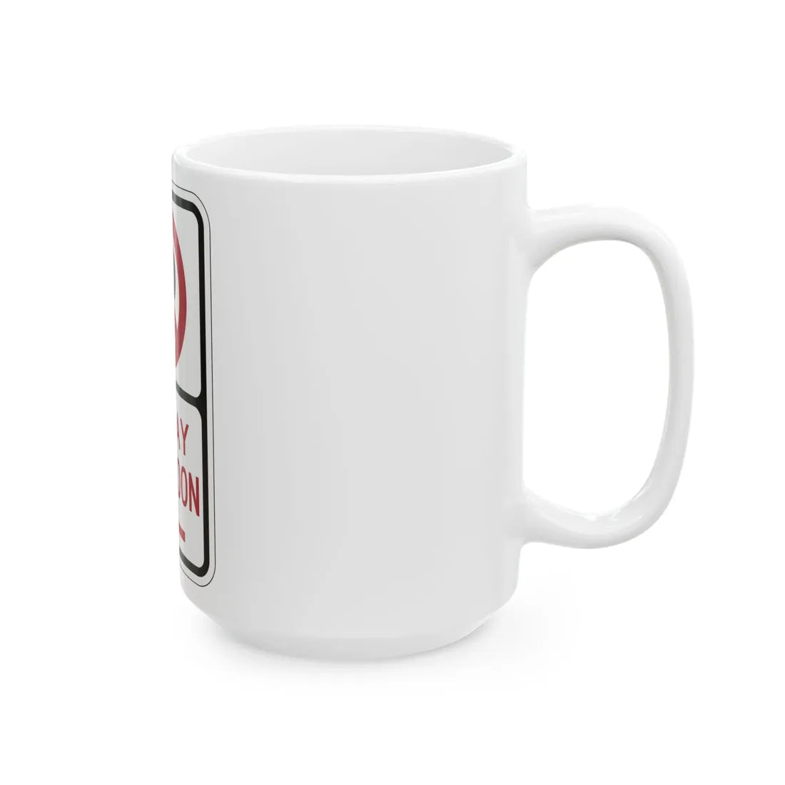 PBOT Road sign P1265L (Oregon) (Road Sign) White Coffee Mug - Go Mug Yourself
