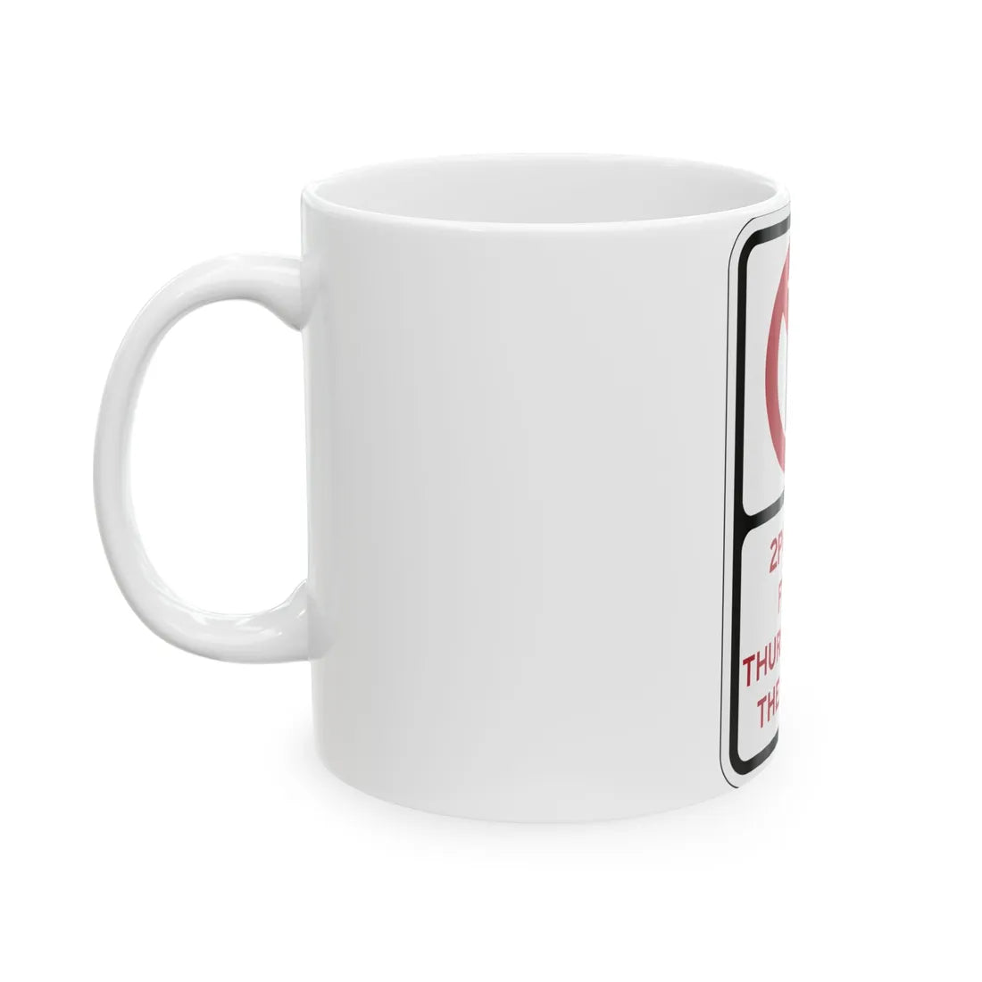 PBOT Road sign P1275 (Oregon) (Road Sign) White Coffee Mug - Go Mug Yourself