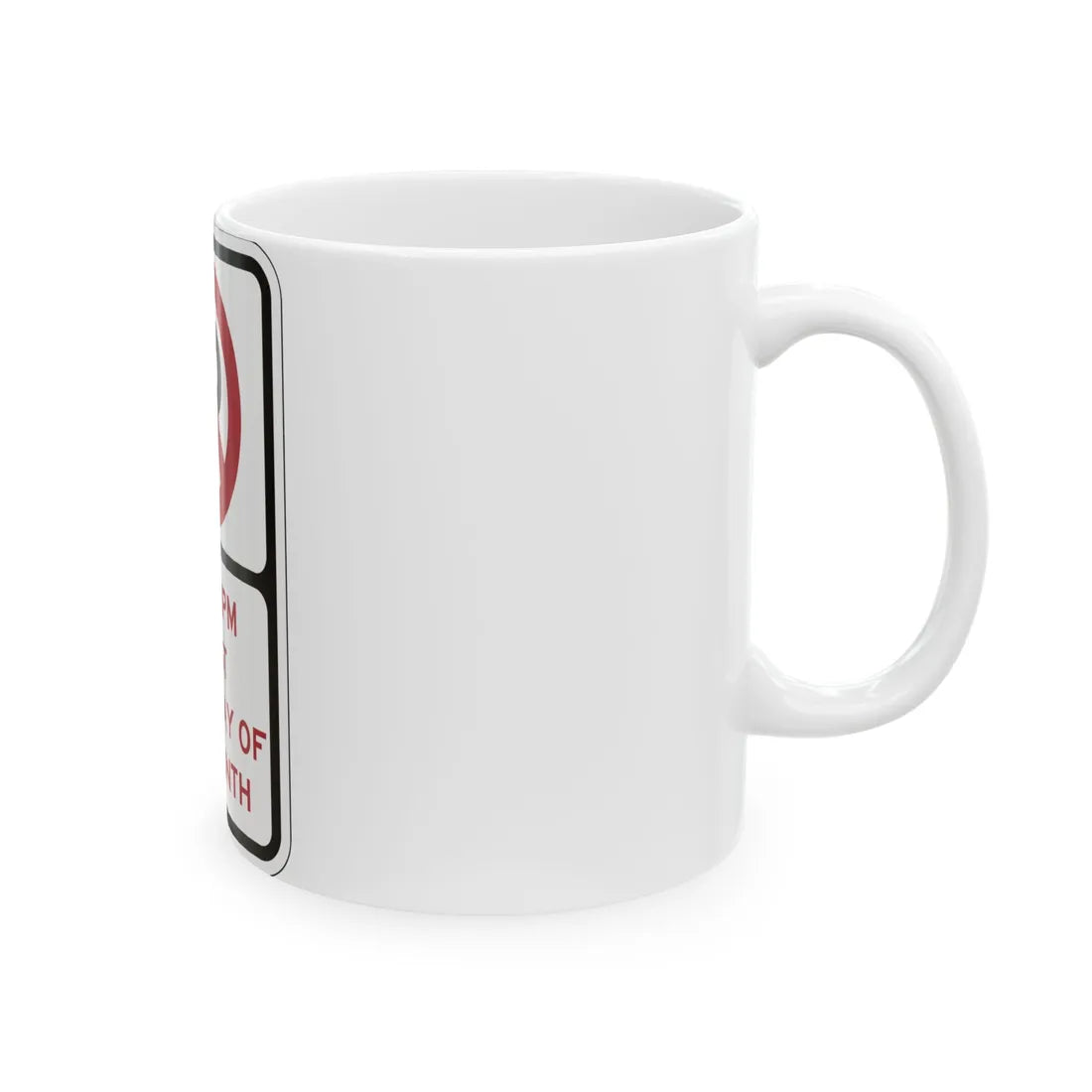 PBOT Road sign P1275 (Oregon) (Road Sign) White Coffee Mug - Go Mug Yourself