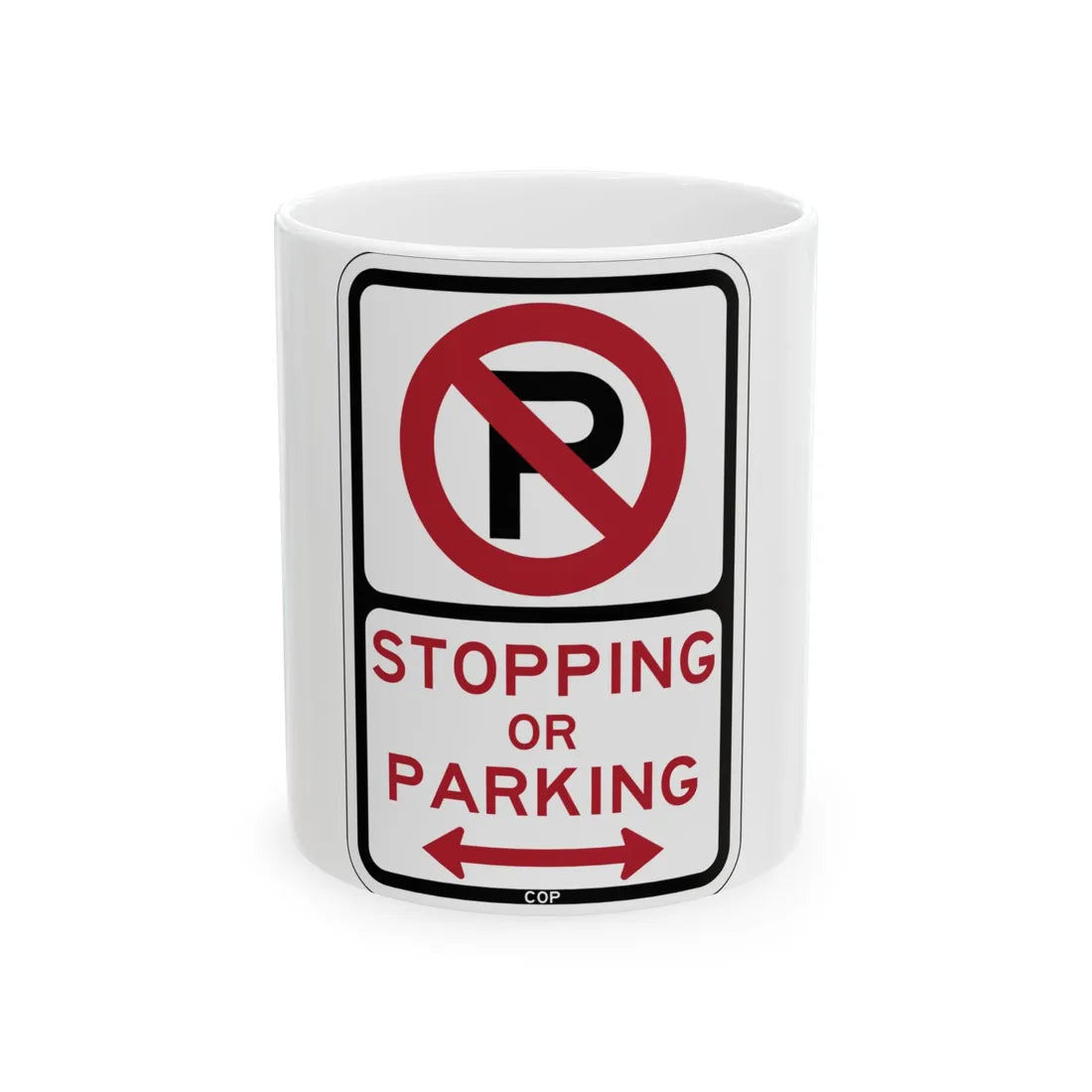 PBOT Road sign P1300D (Oregon) (Road Sign) White Coffee Mug 11oz - Go Mug Yourself