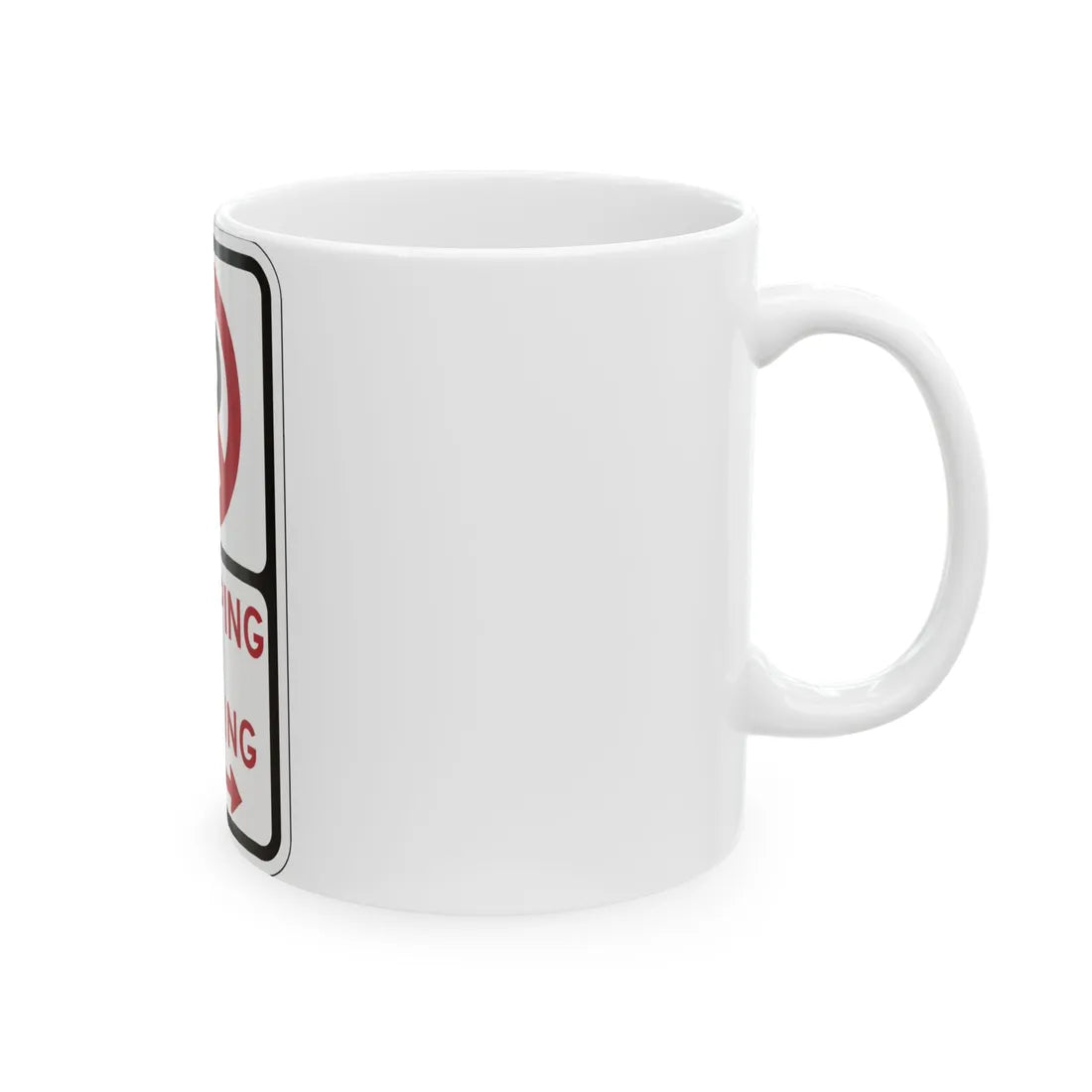 PBOT Road sign P1300D (Oregon) (Road Sign) White Coffee Mug - Go Mug Yourself