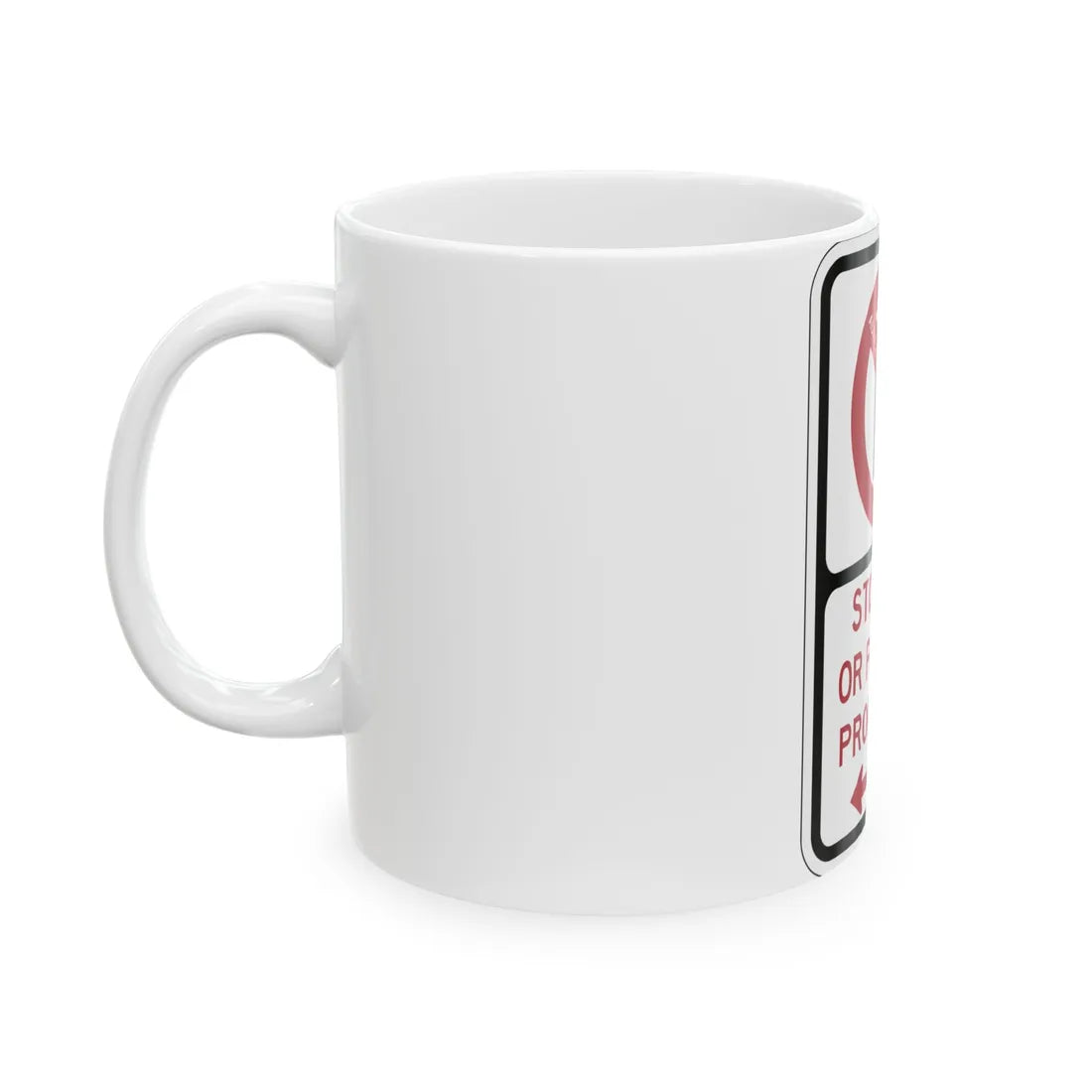 PBOT Road sign P1305D (Oregon) (Road Sign) White Coffee Mug - Go Mug Yourself