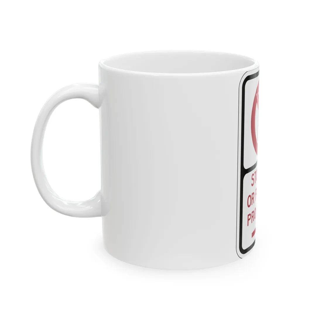PBOT Road sign P1305R (Oregon) (Road Sign) White Coffee Mug - Go Mug Yourself
