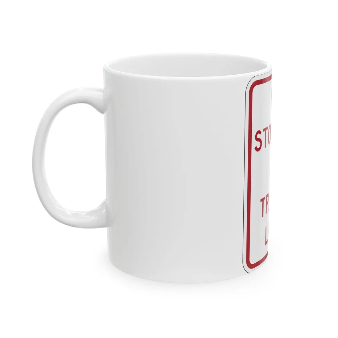 PBOT Road sign P1330 (Oregon) (Road Sign) White Coffee Mug - Go Mug Yourself