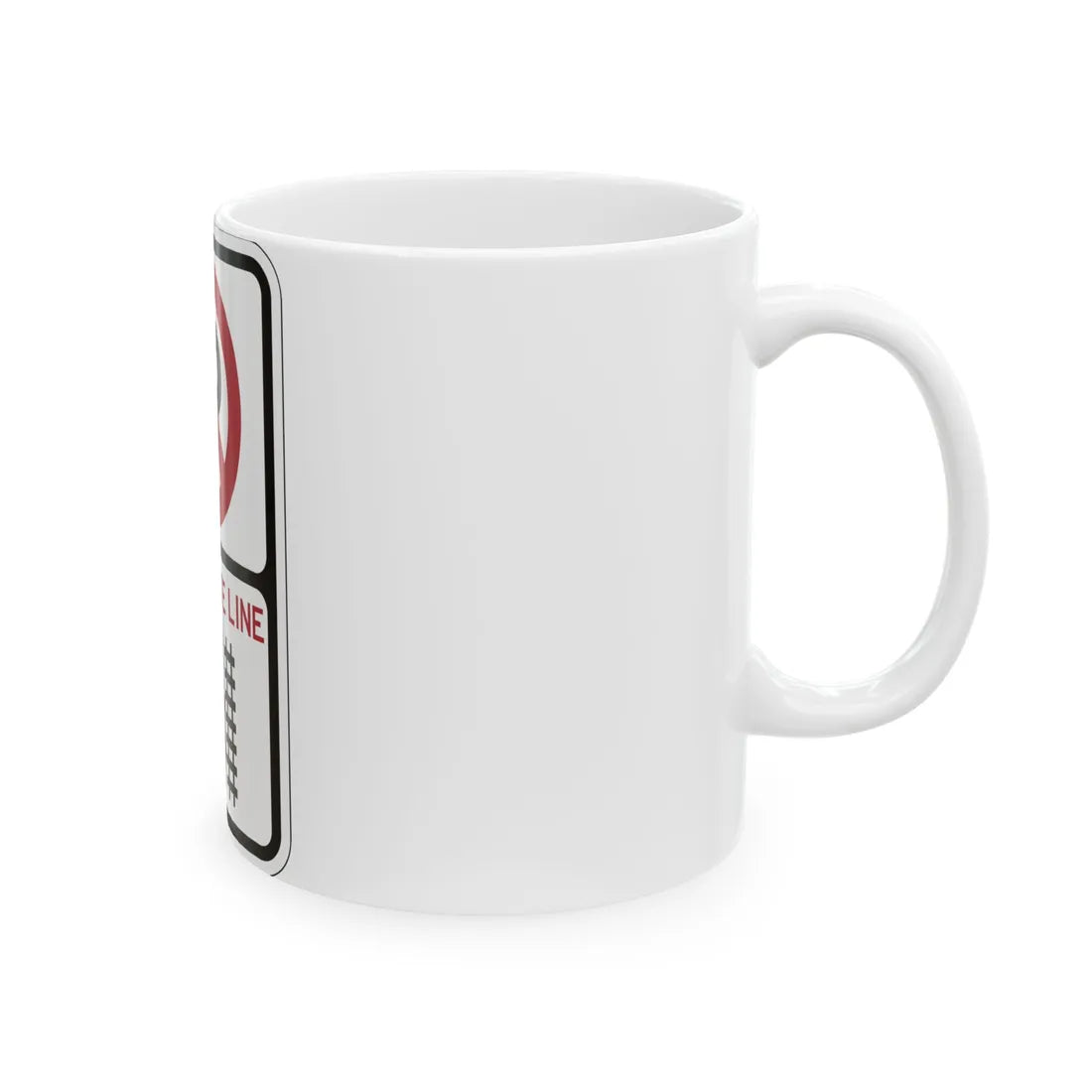 PBOT Road sign P1350 (Oregon) (Road Sign) White Coffee Mug - Go Mug Yourself