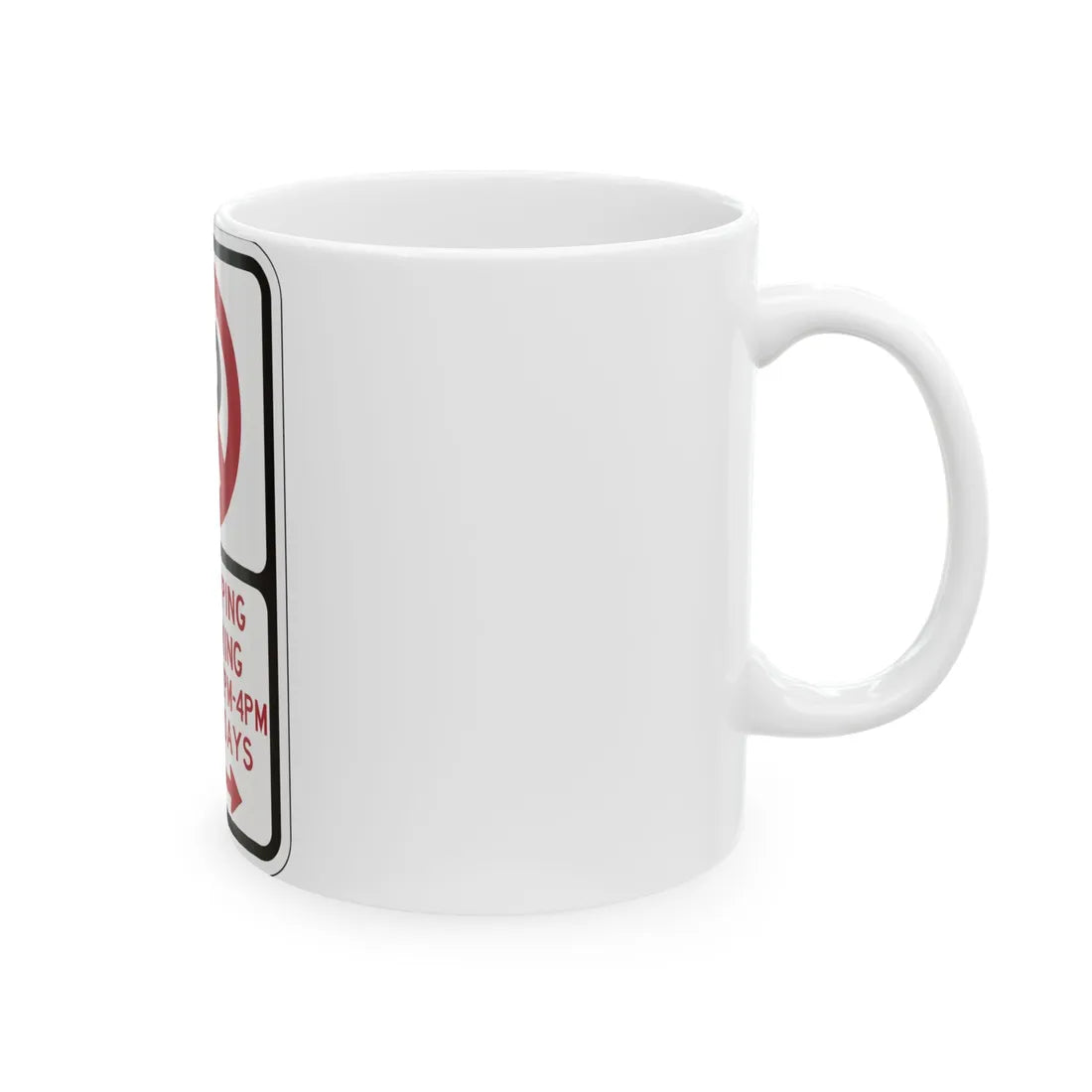 PBOT Road sign P1400D (Oregon) (Road Sign) White Coffee Mug - Go Mug Yourself