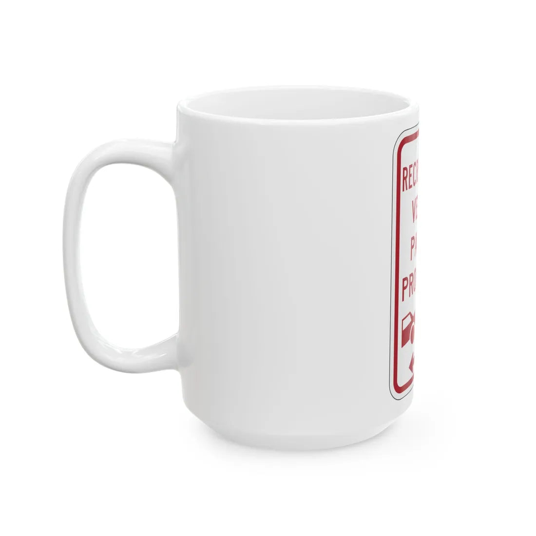 PBOT Road sign P1957D (Oregon) (Road Sign) White Coffee Mug - Go Mug Yourself