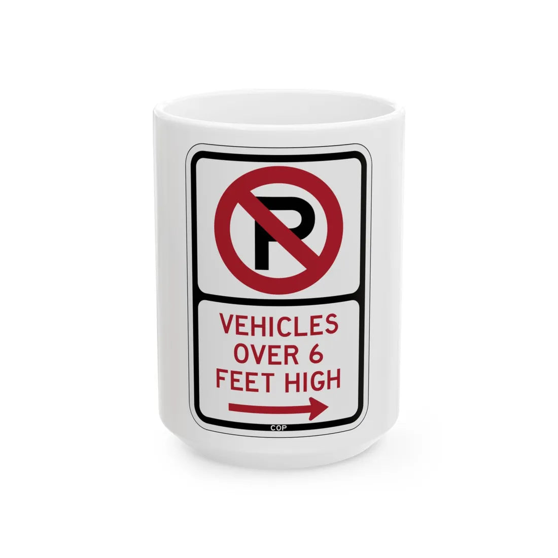 PBOT Road sign P1960R (Oregon) (Road Sign) White Coffee Mug 15oz - Go Mug Yourself