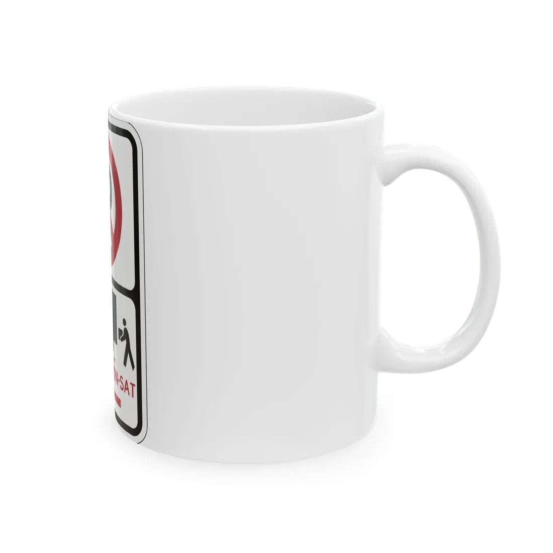 PBOT Road sign P2020L (Oregon) (Road Sign) White Coffee Mug - Go Mug Yourself