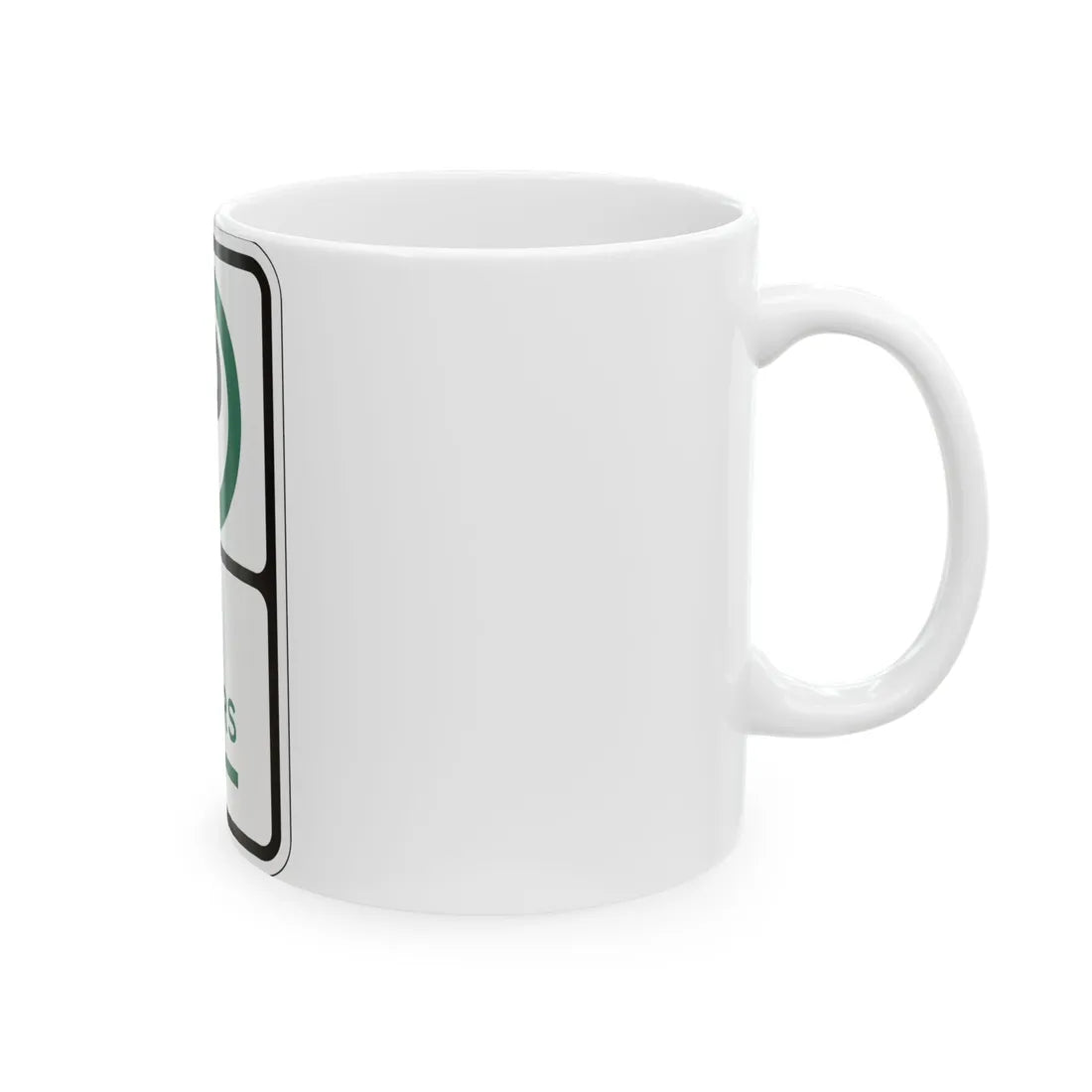PBOT Road sign P3800L (Oregon) (Road Sign) White Coffee Mug - Go Mug Yourself