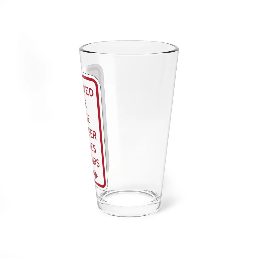 PBOT Road sign P4130D (Oregon) (Road Sign) Pint Glass 16oz - Go Mug Yourself