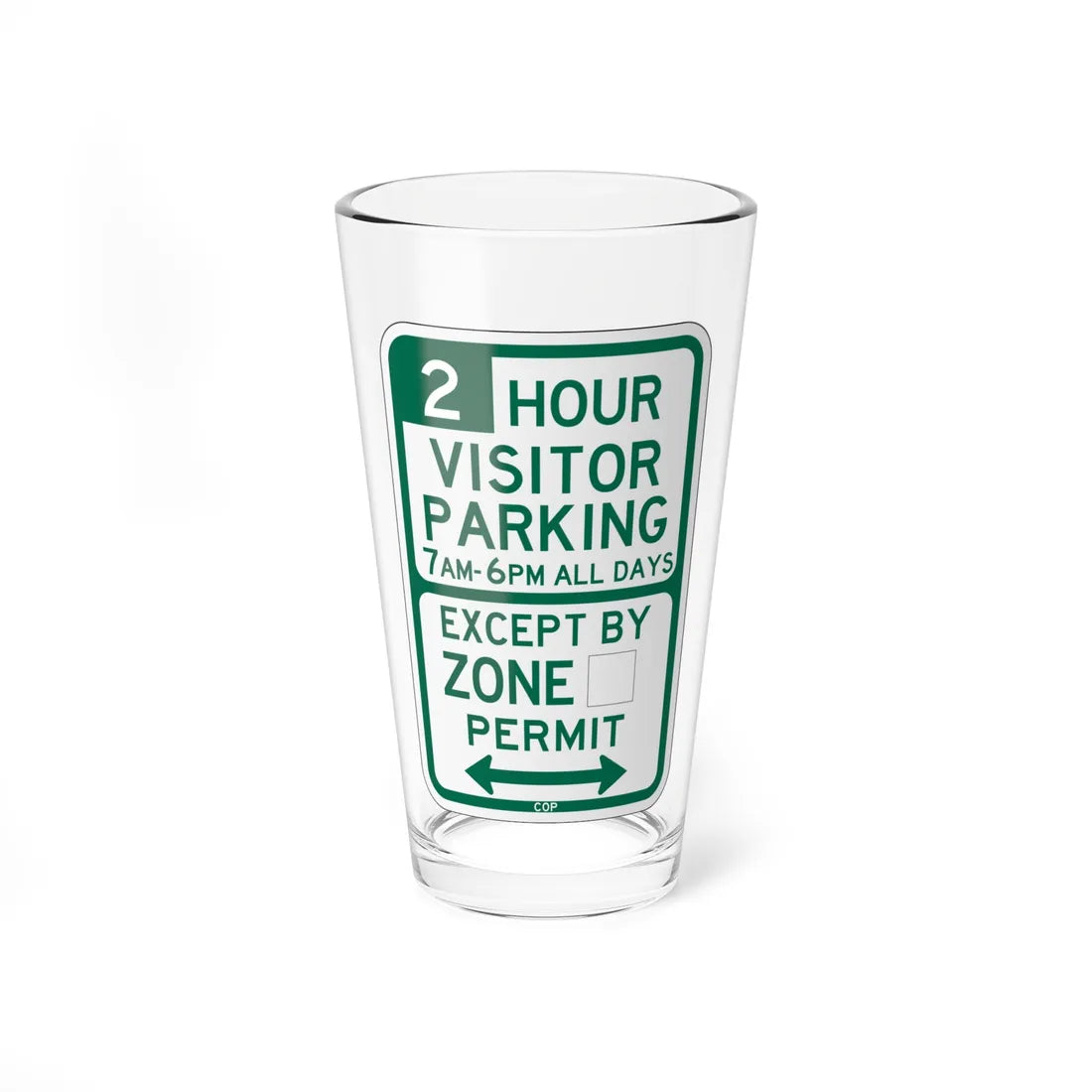 PBOT Road sign P4441D (Oregon) (Road Sign) Pint Glass 16oz - Go Mug Yourself