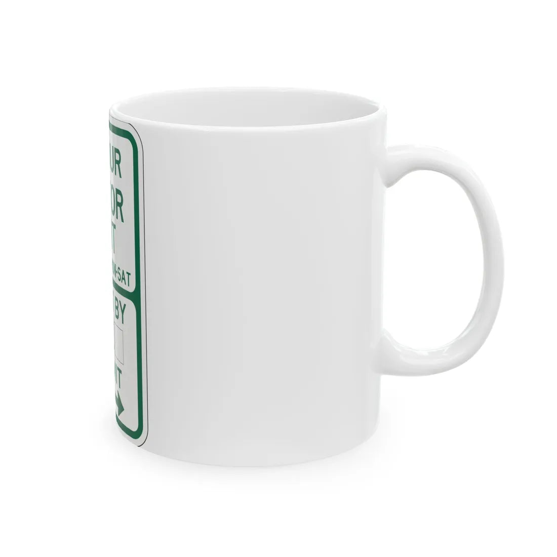PBOT Road sign P4452D (Oregon) (Road Sign) White Coffee Mug - Go Mug Yourself