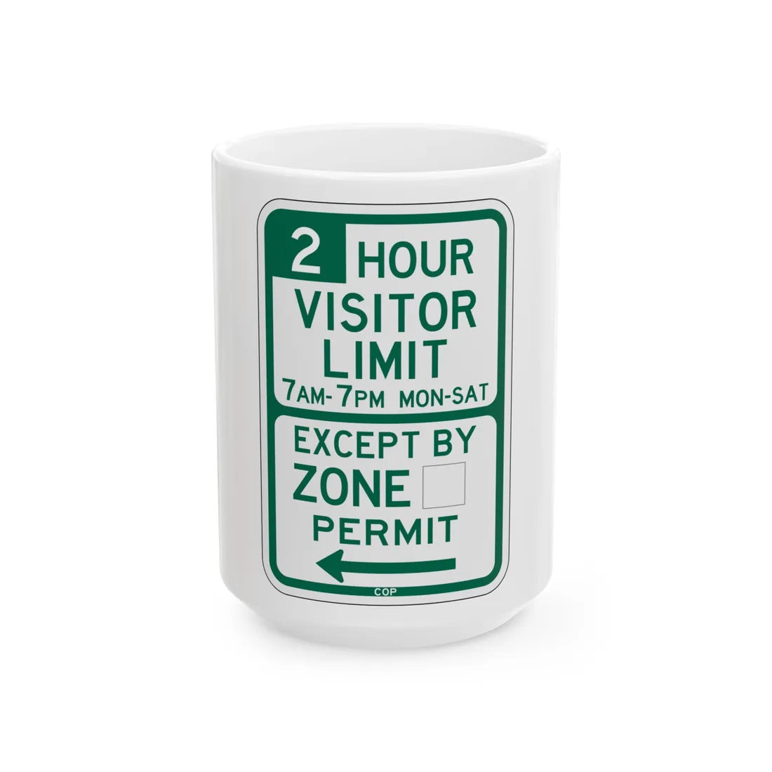 PBOT Road sign P4452L (Oregon) (Road Sign) White Coffee Mug 15oz - Go Mug Yourself