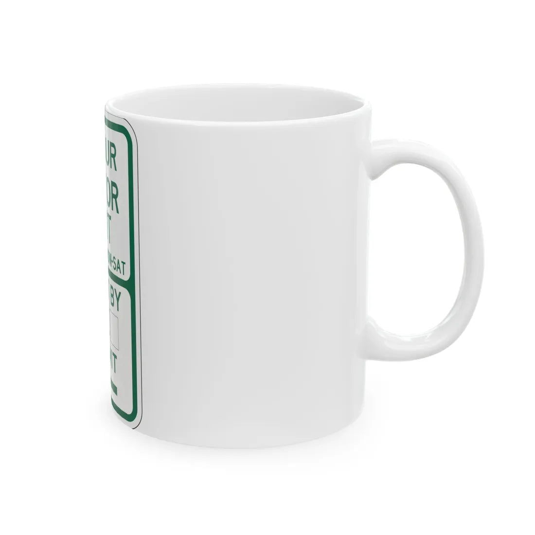 PBOT Road sign P4452L (Oregon) (Road Sign) White Coffee Mug - Go Mug Yourself
