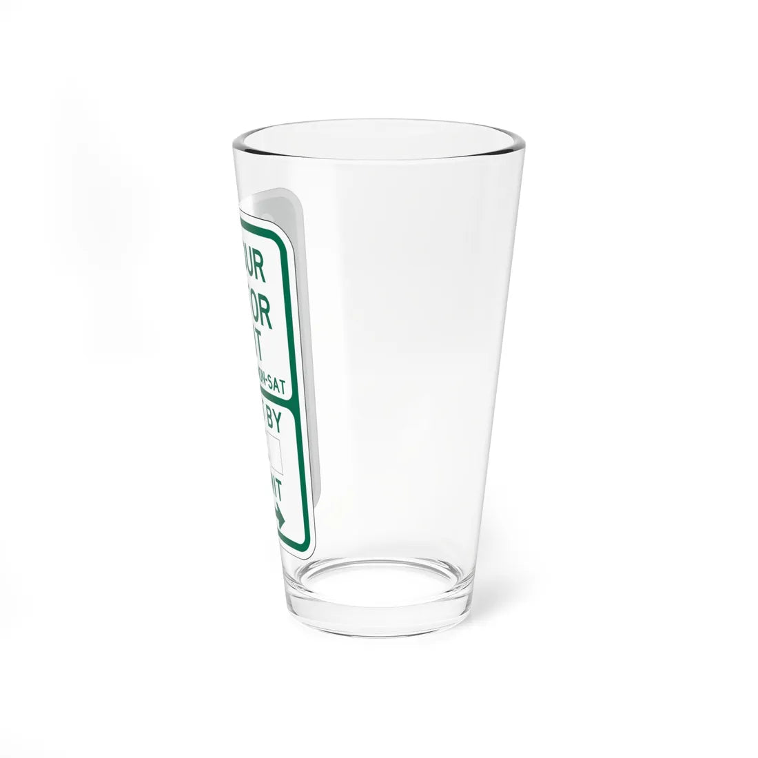 PBOT Road sign P4452R (Oregon) (Road Sign) Pint Glass 16oz - Go Mug Yourself