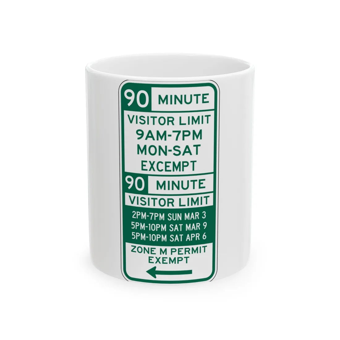 PBOT Road sign P4453L (Oregon) (Road Sign) White Coffee Mug 11oz - Go Mug Yourself