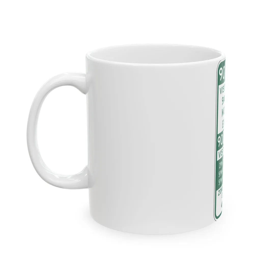 PBOT Road sign P4453L (Oregon) (Road Sign) White Coffee Mug - Go Mug Yourself