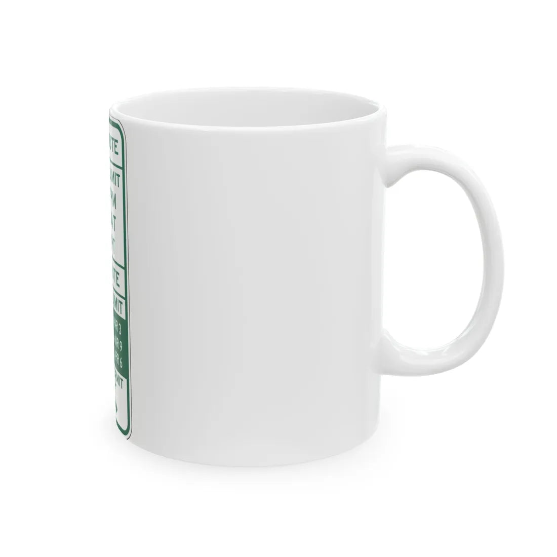 PBOT Road sign P4453R (Oregon) (Road Sign) White Coffee Mug - Go Mug Yourself