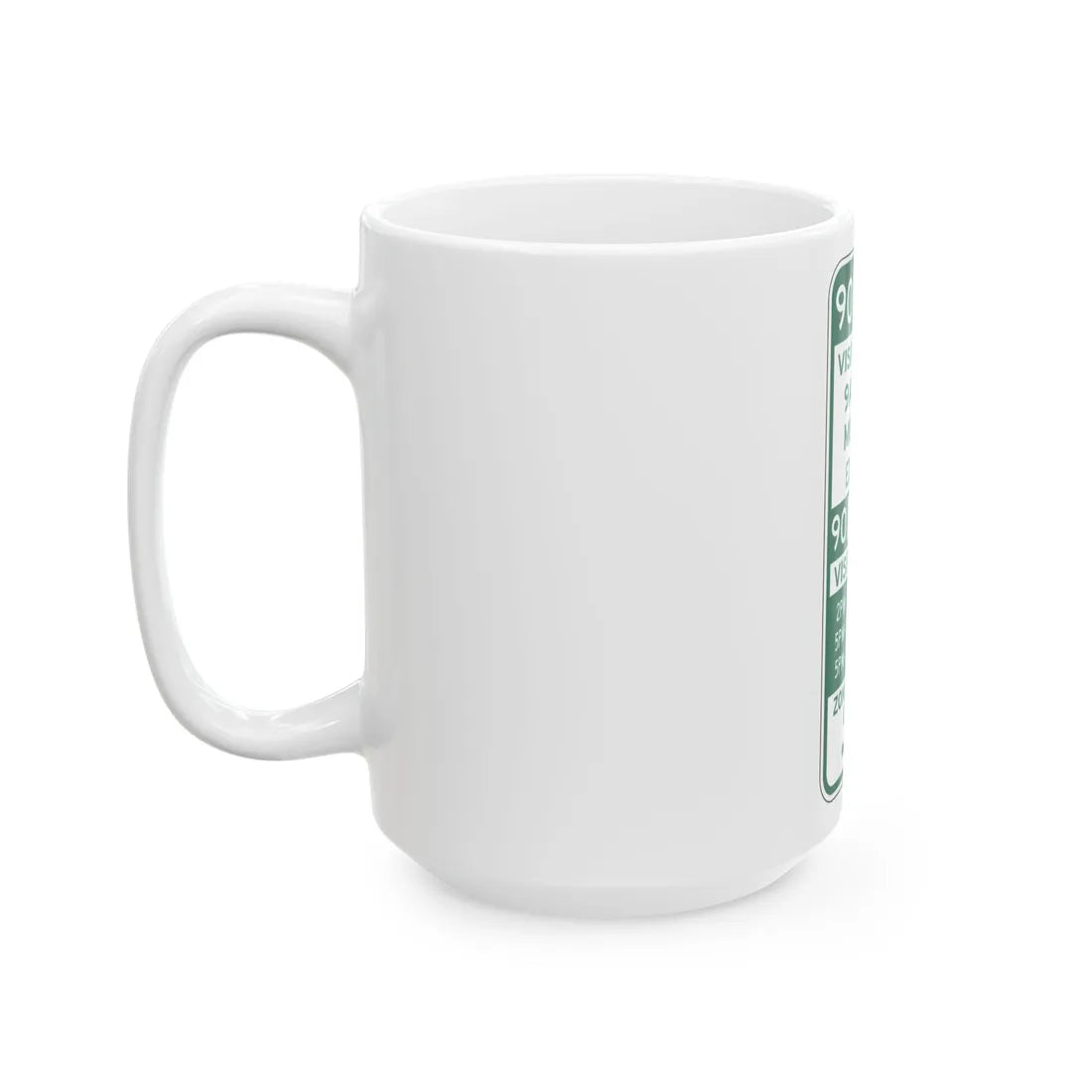 PBOT Road sign P4453R (Oregon) (Road Sign) White Coffee Mug - Go Mug Yourself