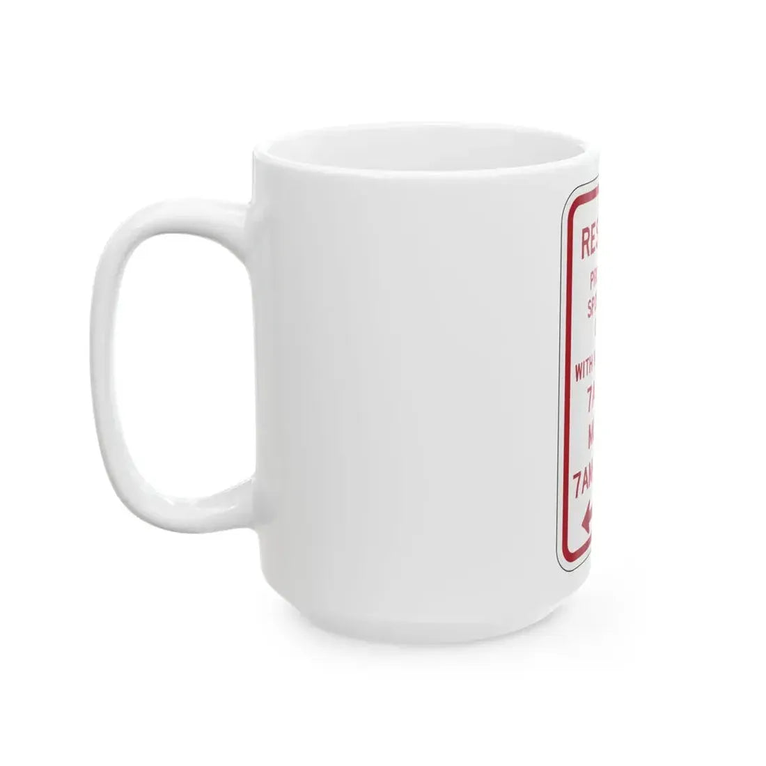 PBOT Road sign P4459D (Oregon) (Road Sign) White Coffee Mug - Go Mug Yourself