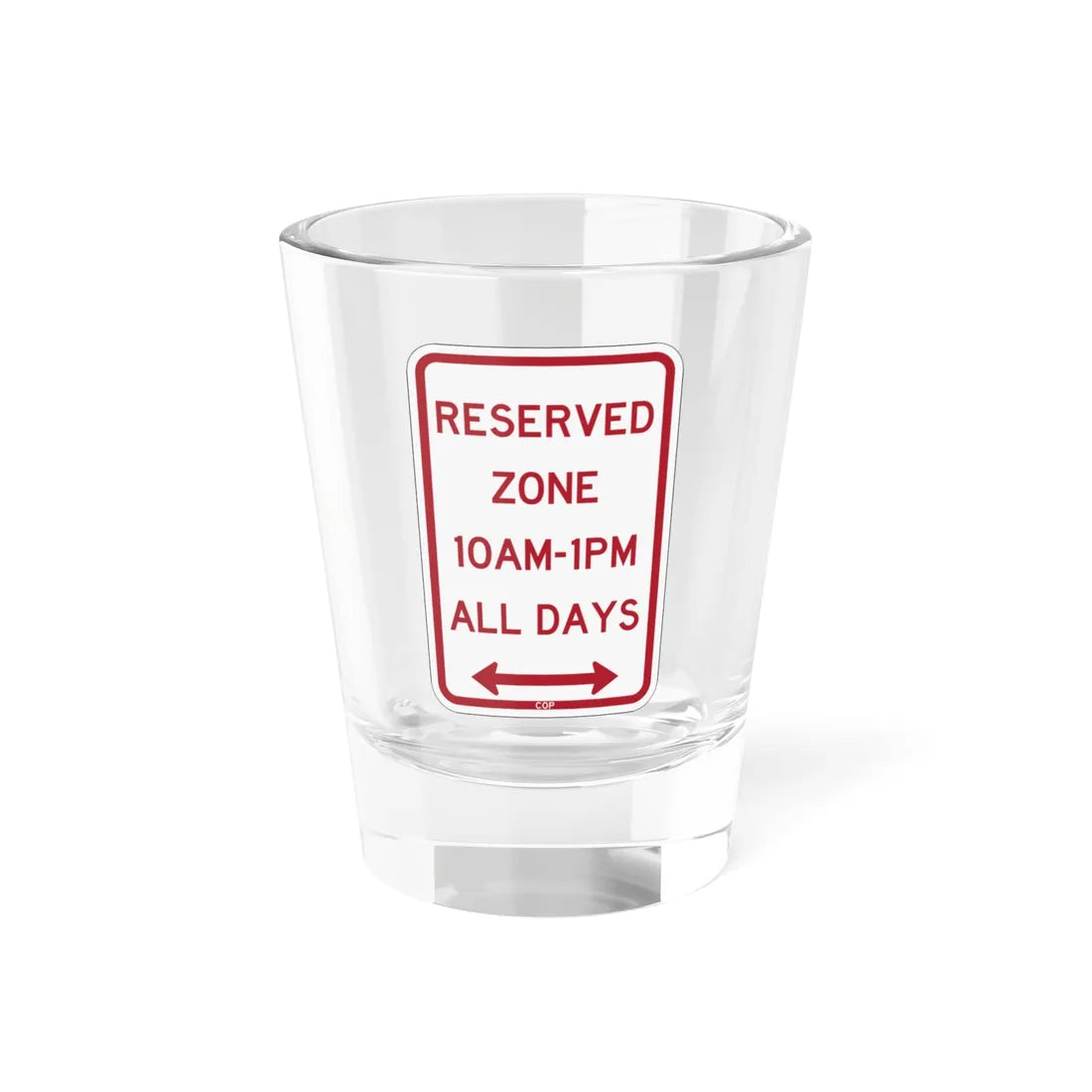 PBOT Road sign P4490AD (Oregon) (Road Sign) Shot Glass 1.5oz 1.5oz - Go Mug Yourself