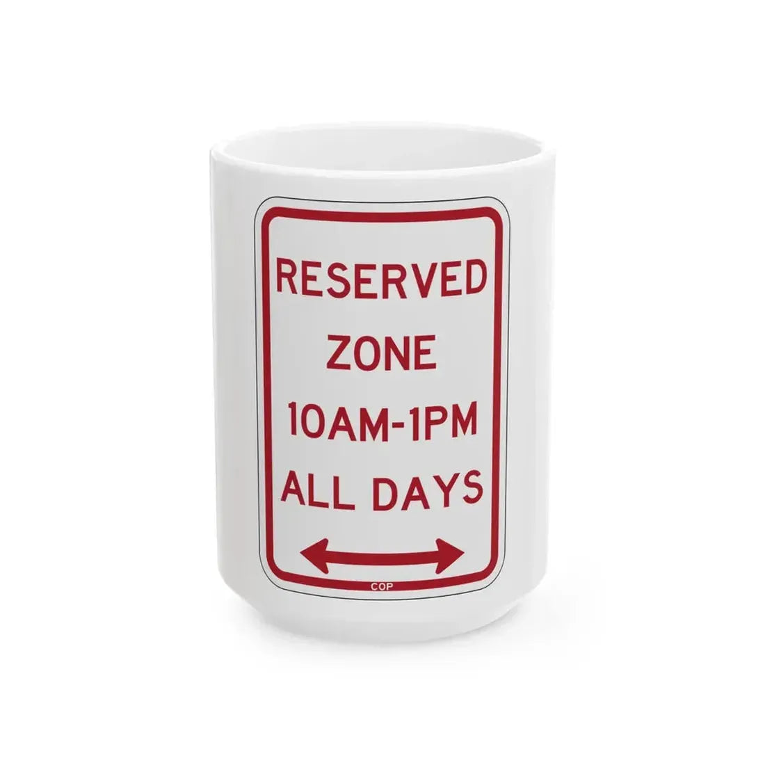 PBOT Road sign P4490AD (Oregon) (Road Sign) White Coffee Mug 15oz - Go Mug Yourself