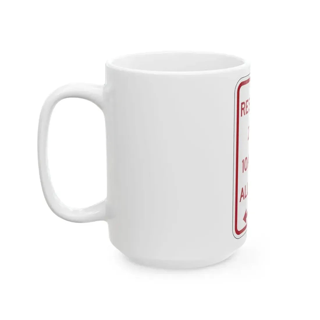 PBOT Road sign P4490AD (Oregon) (Road Sign) White Coffee Mug - Go Mug Yourself