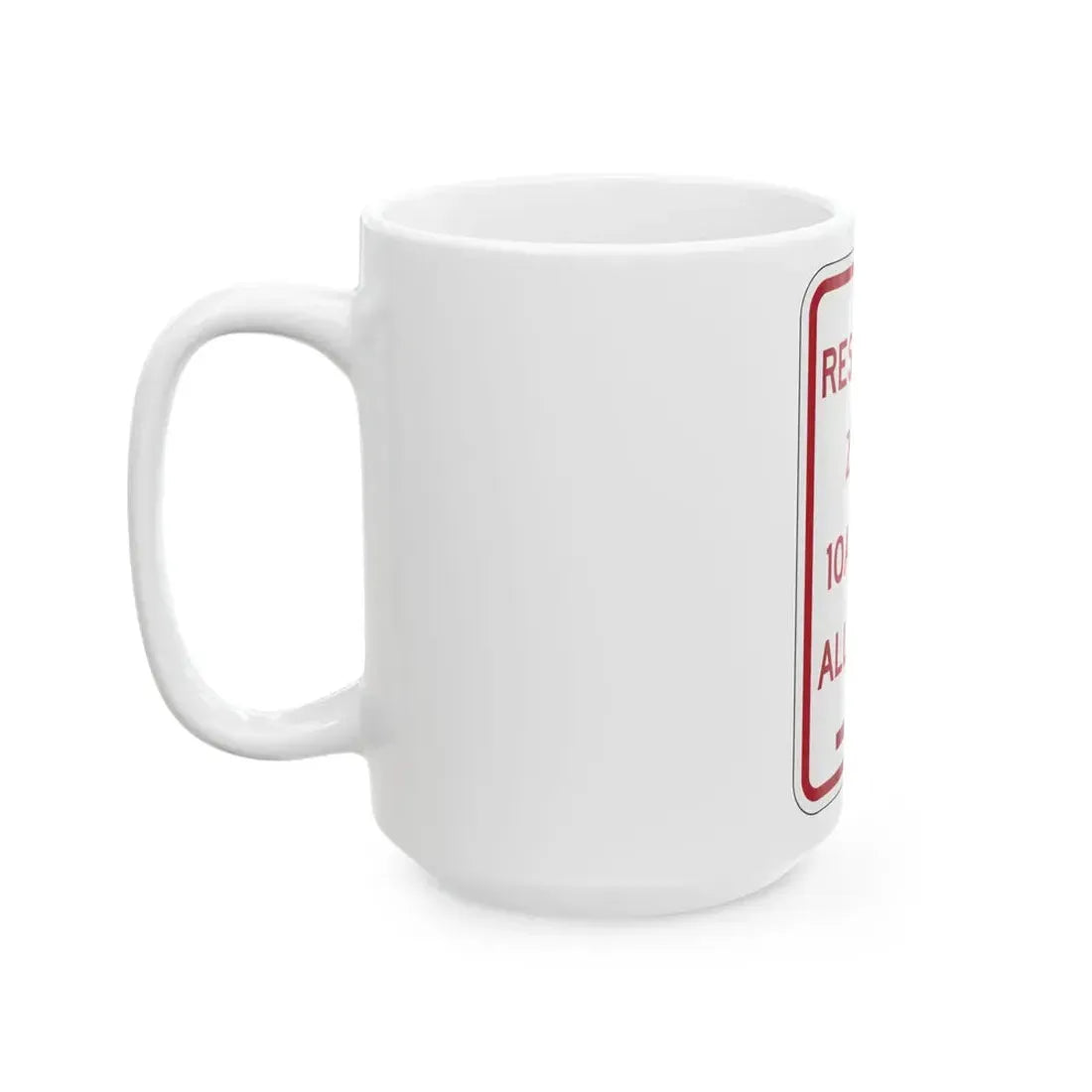 PBOT Road sign P4490AR (Oregon) (Road Sign) White Coffee Mug - Go Mug Yourself