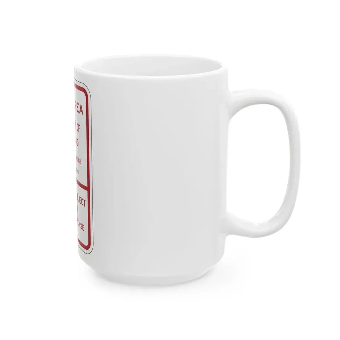 PBOT Road sign P4492 (Oregon) (Road Sign) White Coffee Mug - Go Mug Yourself