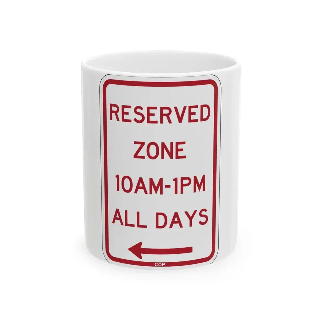 PBOT Road sign P4500AL (Oregon) (Road Sign) White Coffee Mug 11oz - Go Mug Yourself