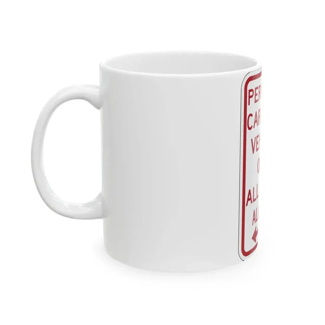 PBOT Road sign P4500D (Oregon) (Road Sign) White Coffee Mug - Go Mug Yourself