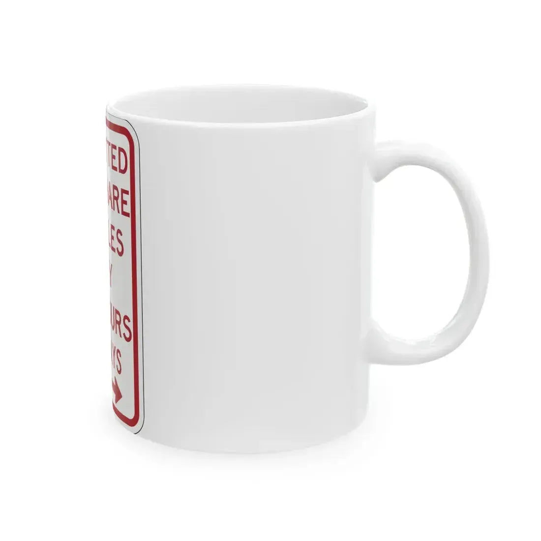 PBOT Road sign P4500D (Oregon) (Road Sign) White Coffee Mug - Go Mug Yourself