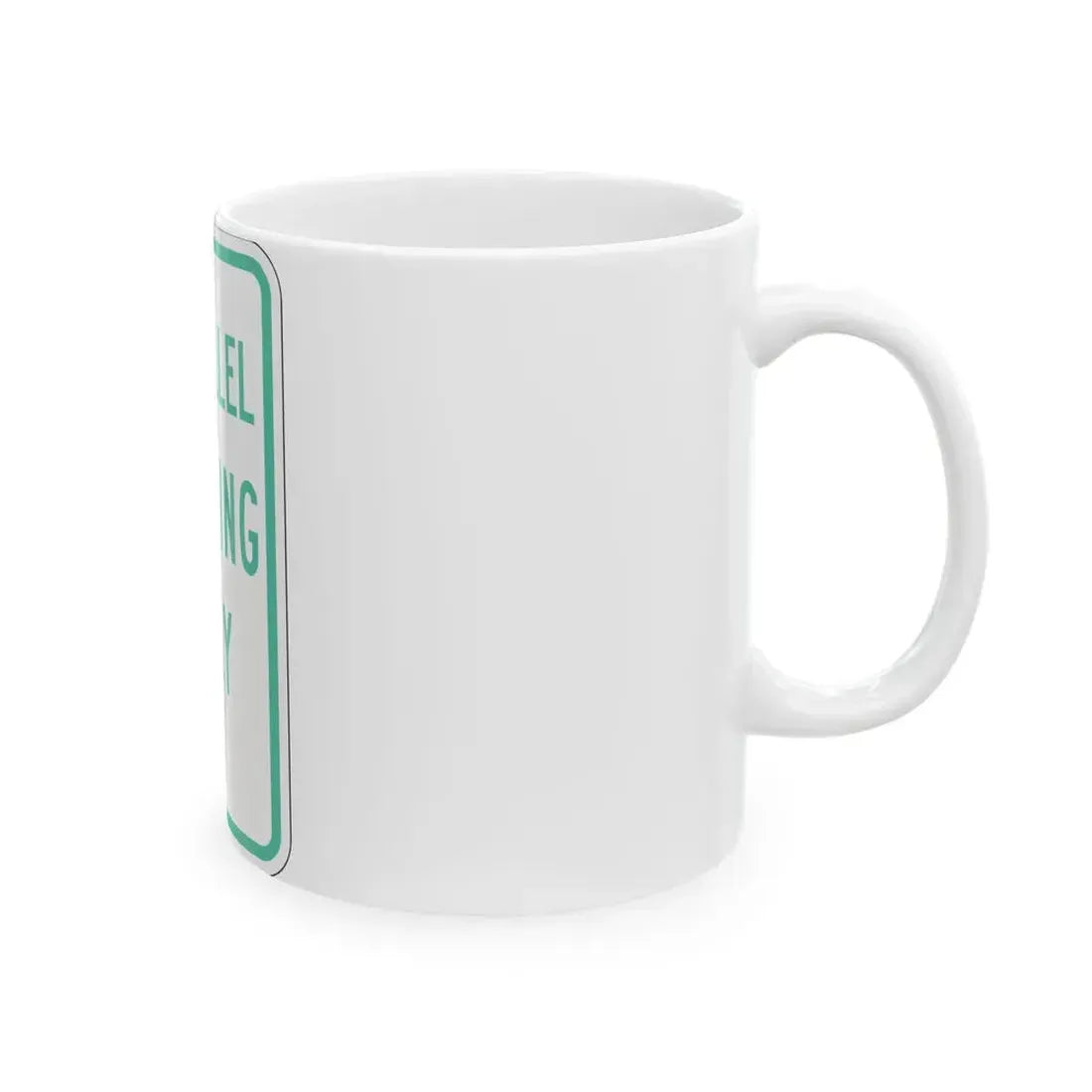 PBOT Road sign P4600 (Oregon) (Road Sign) White Coffee Mug - Go Mug Yourself