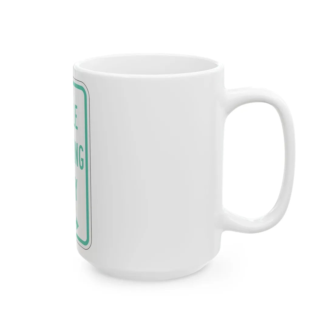 PBOT Road sign P4620R (Oregon) (Road Sign) White Coffee Mug - Go Mug Yourself