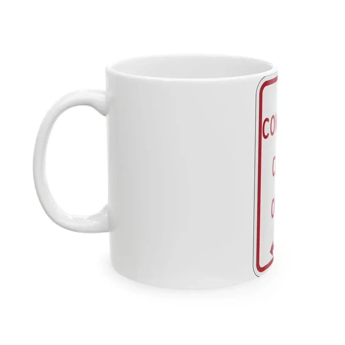 PBOT Road sign P4685L (Oregon) (Road Sign) White Coffee Mug - Go Mug Yourself