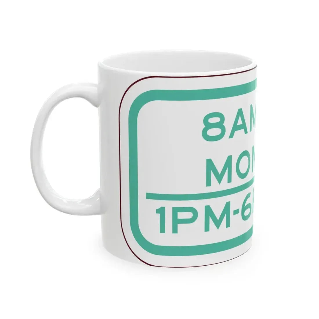 PBOT Road sign P4690 (Oregon) (Road Sign) White Coffee Mug - Go Mug Yourself