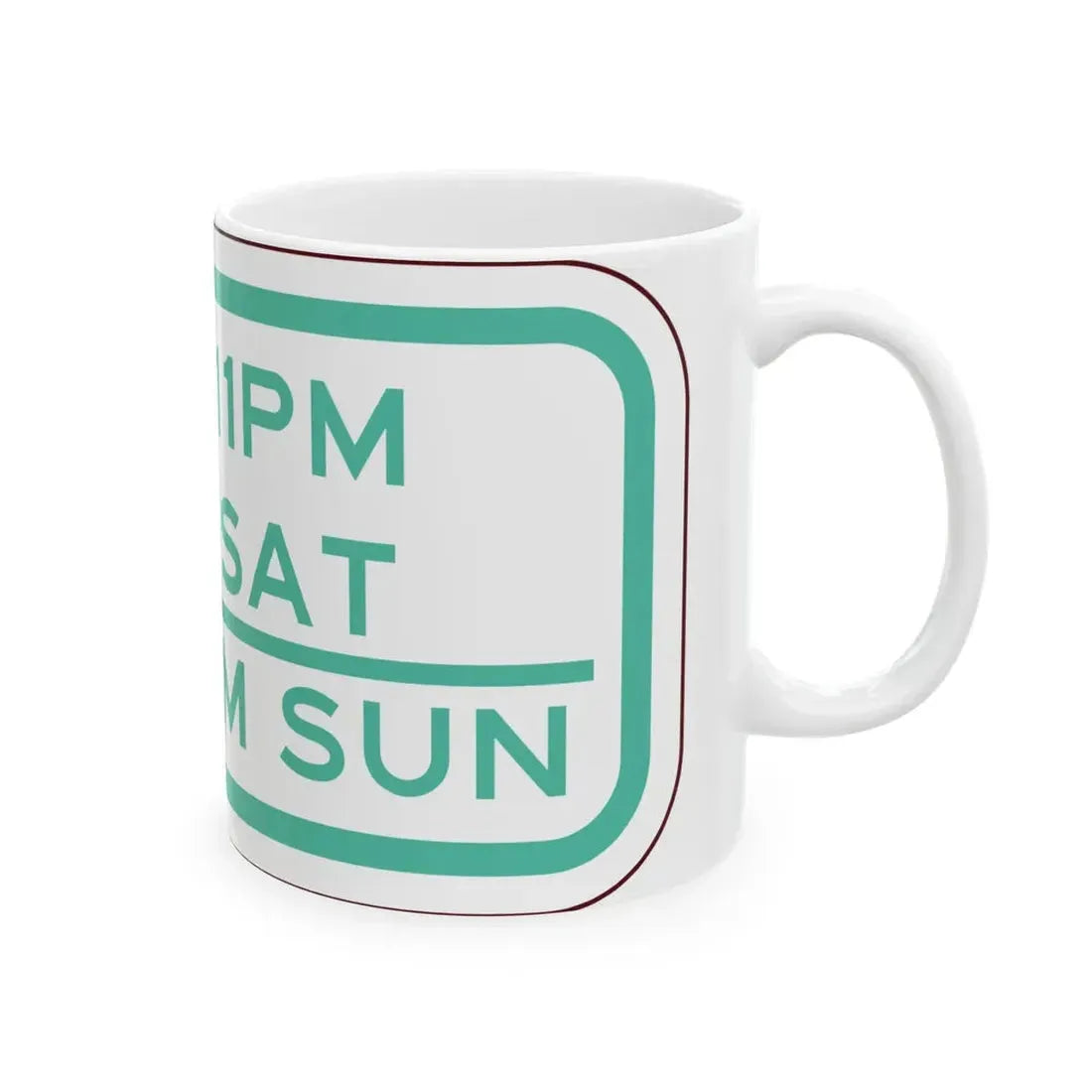 PBOT Road sign P4690 (Oregon) (Road Sign) White Coffee Mug - Go Mug Yourself
