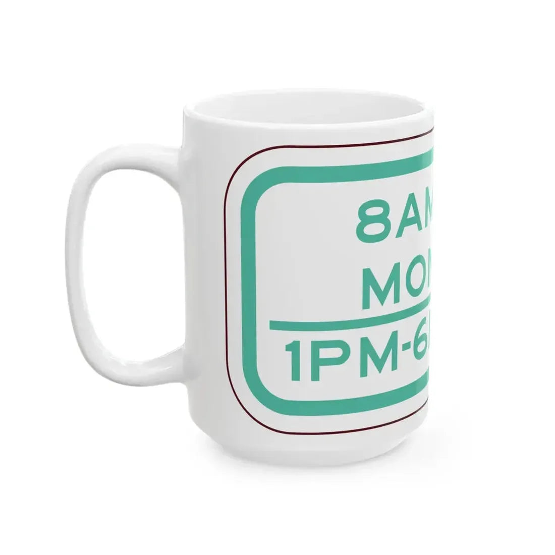 PBOT Road sign P4690 (Oregon) (Road Sign) White Coffee Mug - Go Mug Yourself