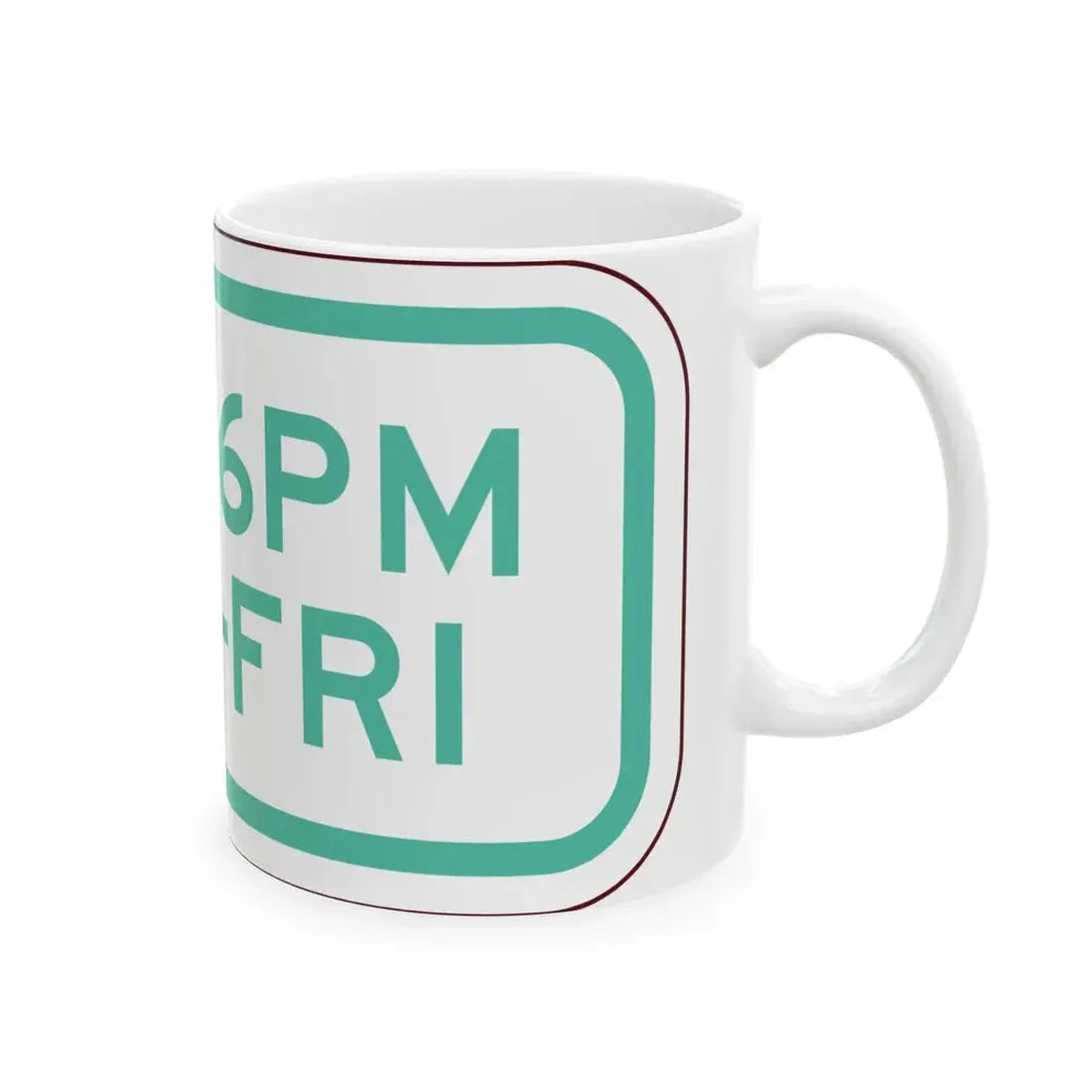 PBOT Road sign P4702 (Oregon) (Road Sign) White Coffee Mug - Go Mug Yourself