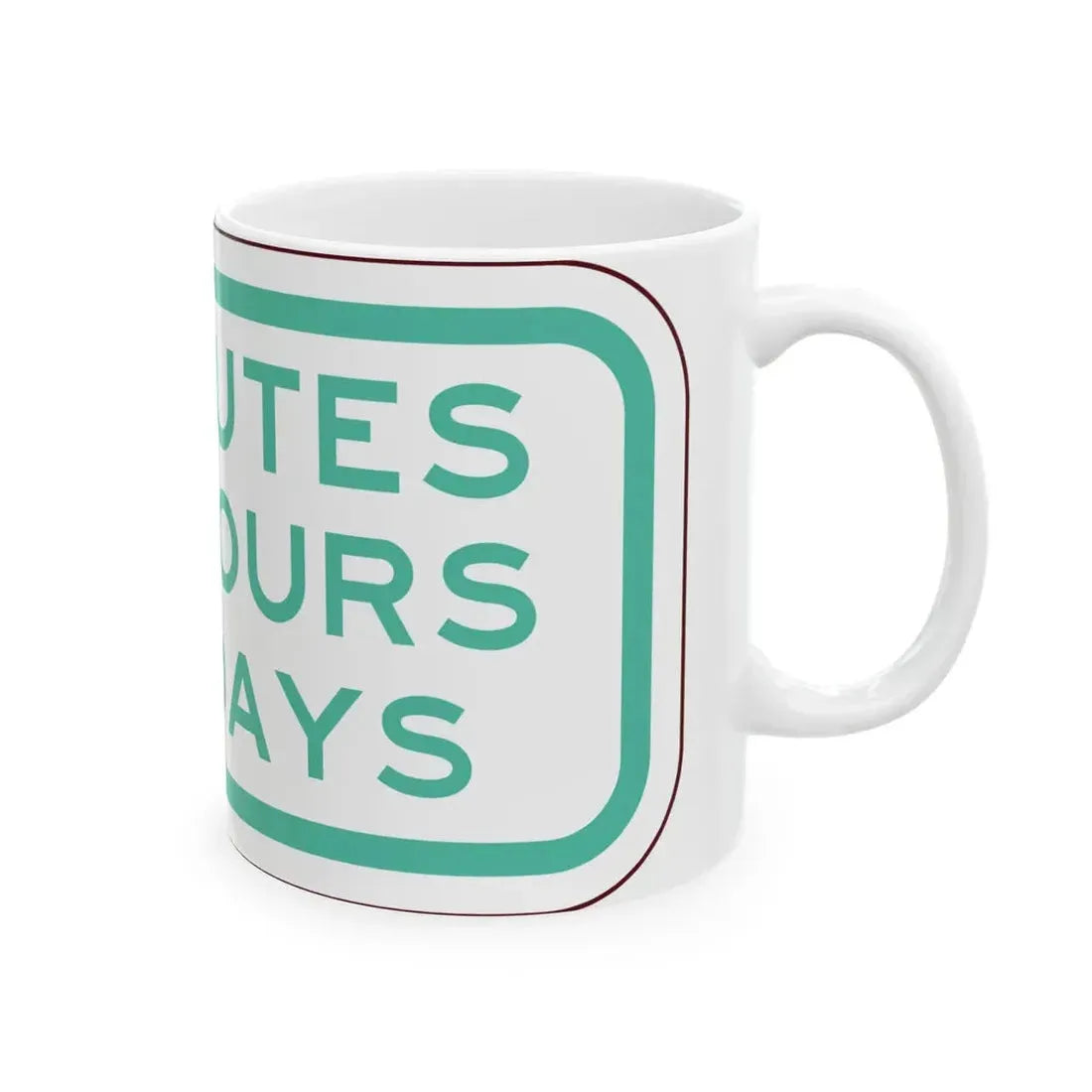 PBOT Road sign P4740 (Oregon) (Road Sign) White Coffee Mug - Go Mug Yourself