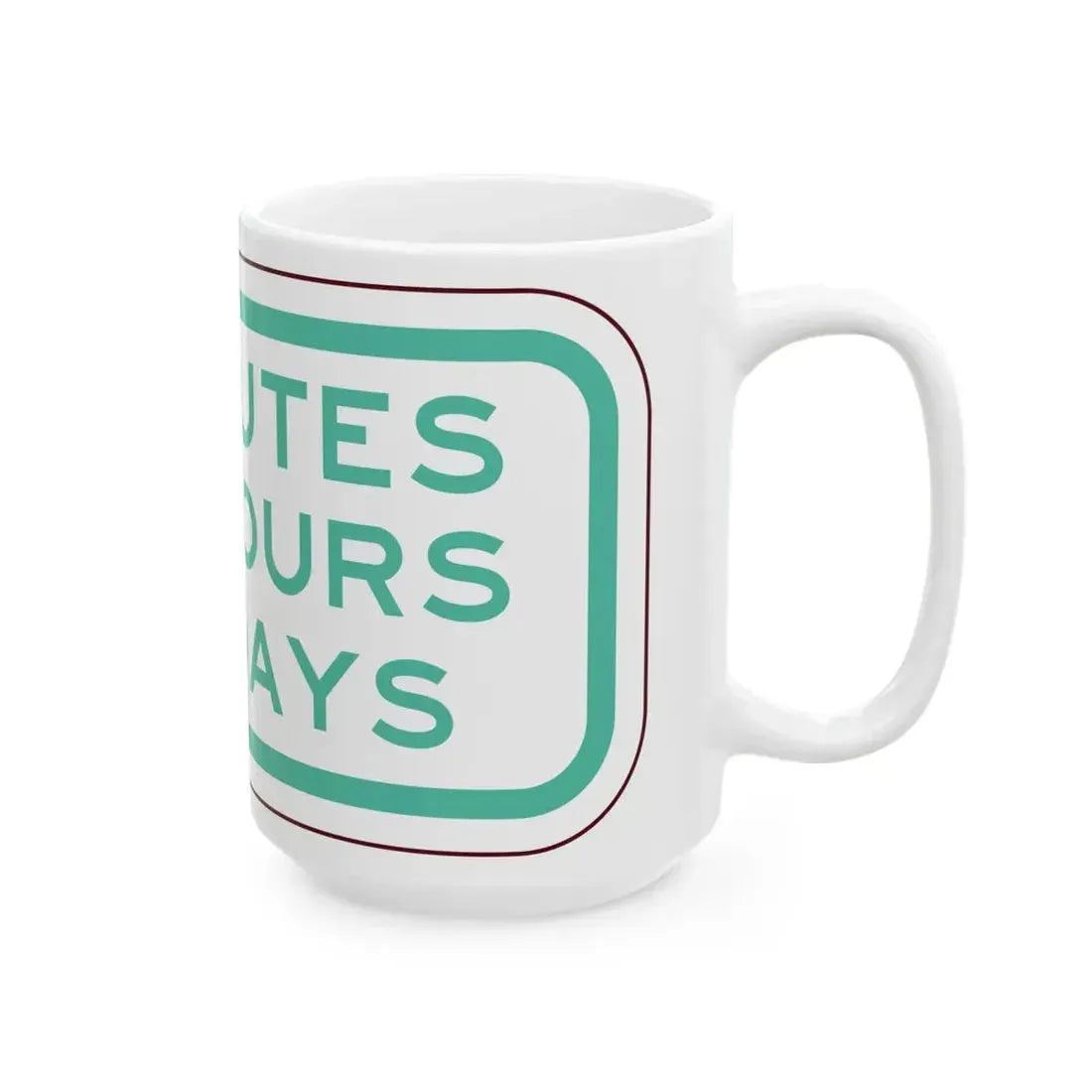 PBOT Road sign P4740 (Oregon) (Road Sign) White Coffee Mug - Go Mug Yourself