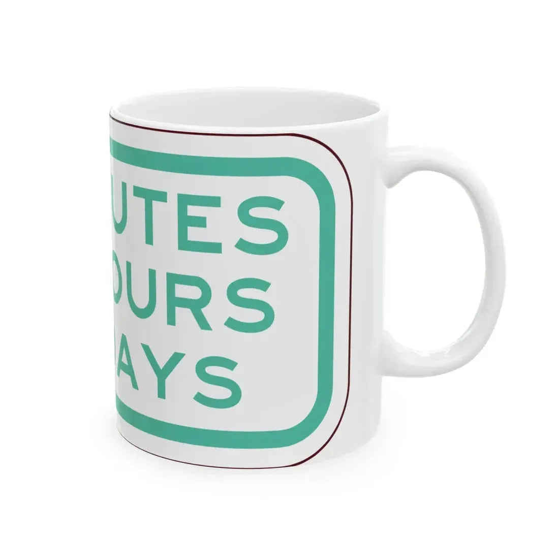 PBOT Road sign P4750 (Oregon) (Road Sign) White Coffee Mug - Go Mug Yourself