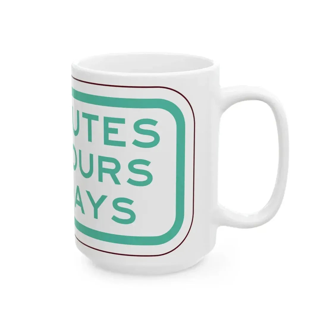 PBOT Road sign P4750 (Oregon) (Road Sign) White Coffee Mug - Go Mug Yourself