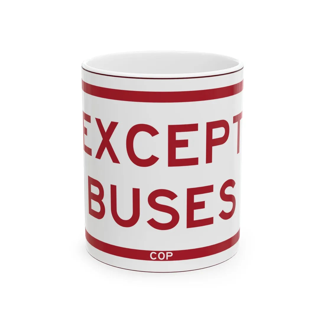 PBOT Road sign P4800 (Oregon) (Road Sign) White Coffee Mug 11oz - Go Mug Yourself