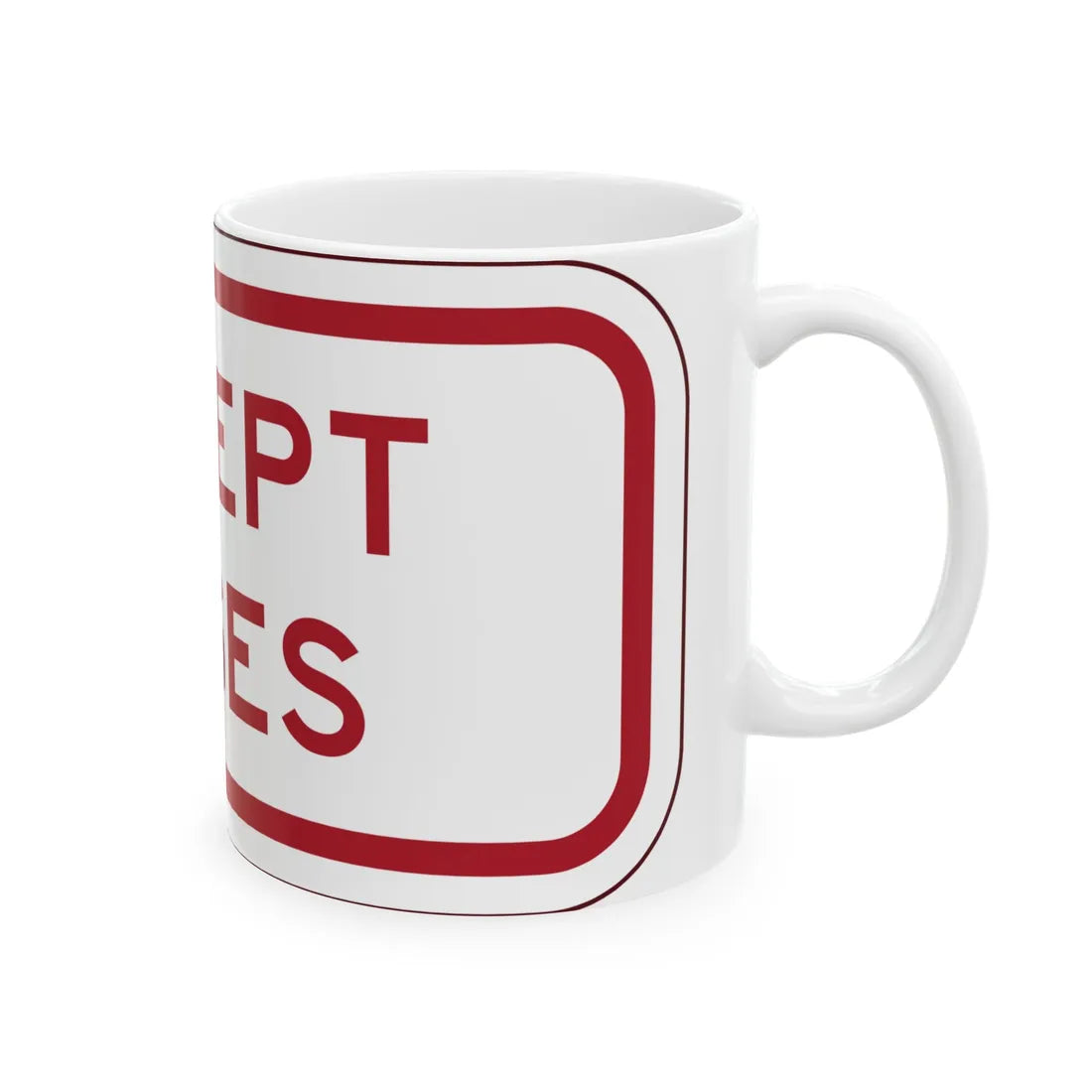 PBOT Road sign P4800 (Oregon) (Road Sign) White Coffee Mug - Go Mug Yourself