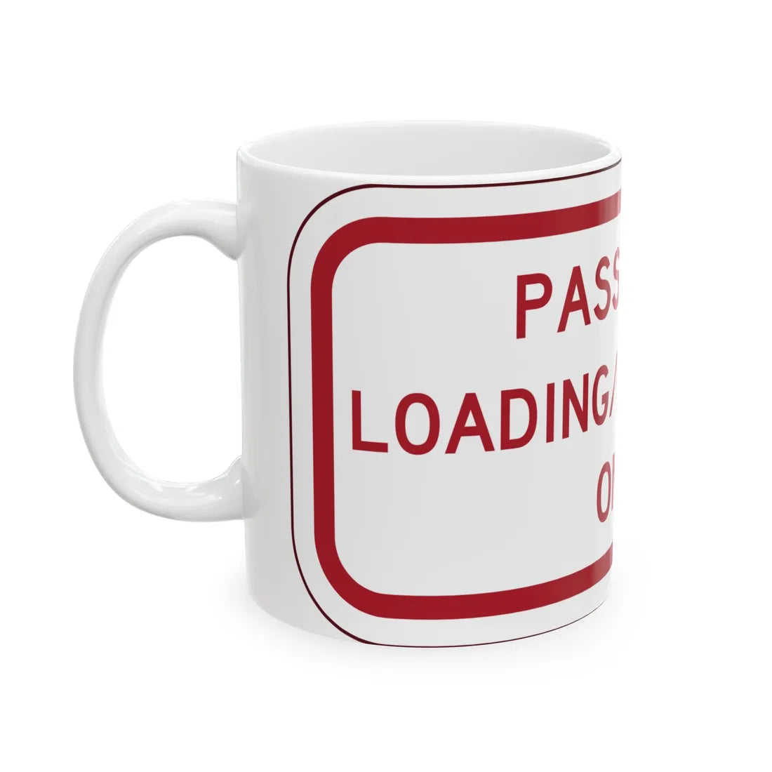 PBOT Road sign P4870 (Oregon) (Road Sign) White Coffee Mug - Go Mug Yourself
