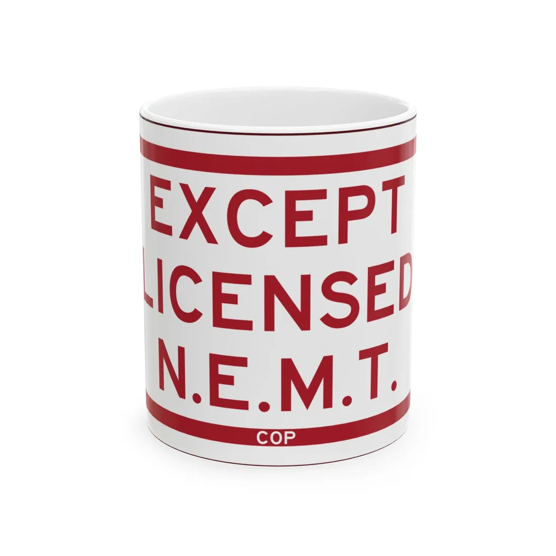 PBOT Road sign P4890 (Oregon) (Road Sign) White Coffee Mug 11oz - Go Mug Yourself