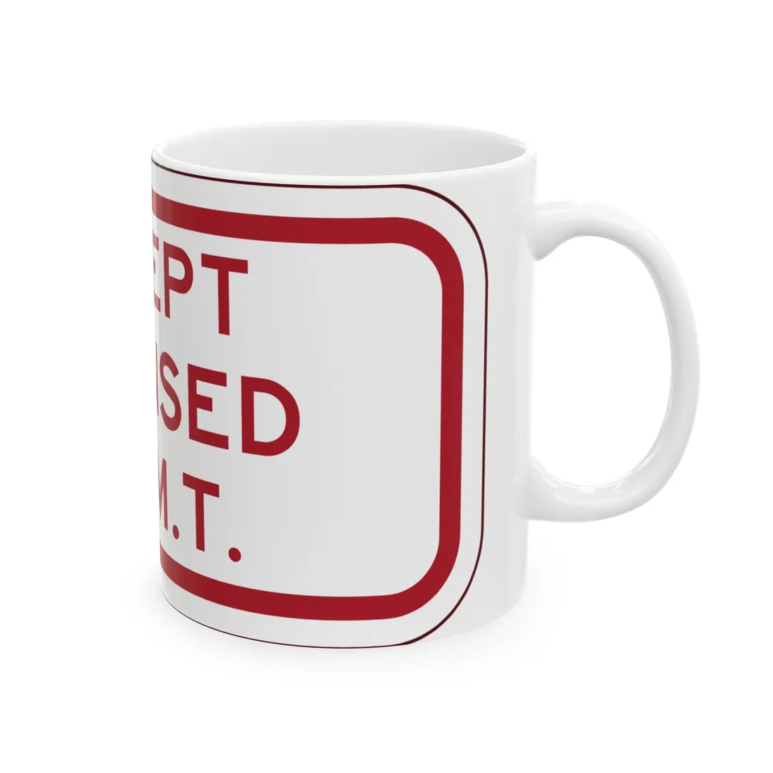 PBOT Road sign P4890 (Oregon) (Road Sign) White Coffee Mug - Go Mug Yourself